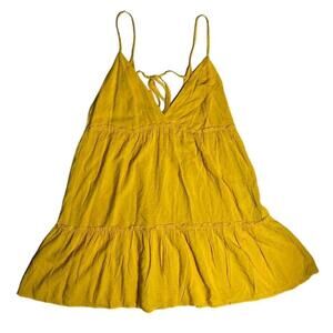 Forever 21 NWT mustard yellow gold spaghetti strap mini dress